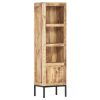 Highboard 38x30x137 cm Solid Rough Mango Wood