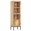 Highboard 38x30x137 cm Solid Rough Mango Wood