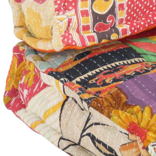 Pallet Sofa Cushion Multicolour Fabric Patchwork