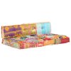 Pallet Sofa Cushion Multicolour Fabric Patchwork