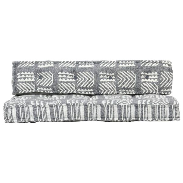 Pallet Sofa Cushion Grey Fabric Patchwork