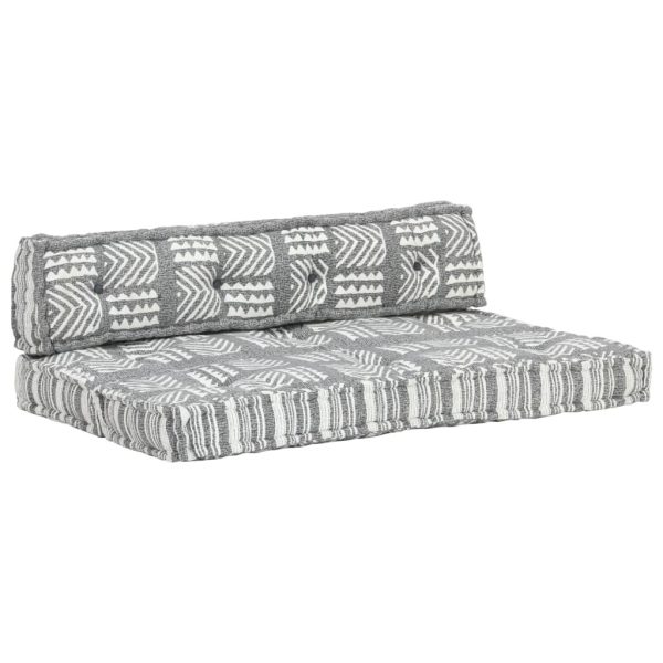 Pallet Sofa Cushion Grey Fabric Patchwork