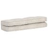 Pallet Sofa Cushion Light Brown Fabric Patchwork