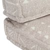 Pallet Sofa Cushion Light Brown Fabric Patchwork