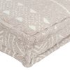 Pallet Sofa Cushion Light Brown Fabric Patchwork