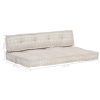 Pallet Sofa Cushion Light Brown Fabric Patchwork