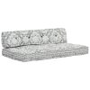 Pallet Sofa Cushion Light Grey Fabric Patchwork
