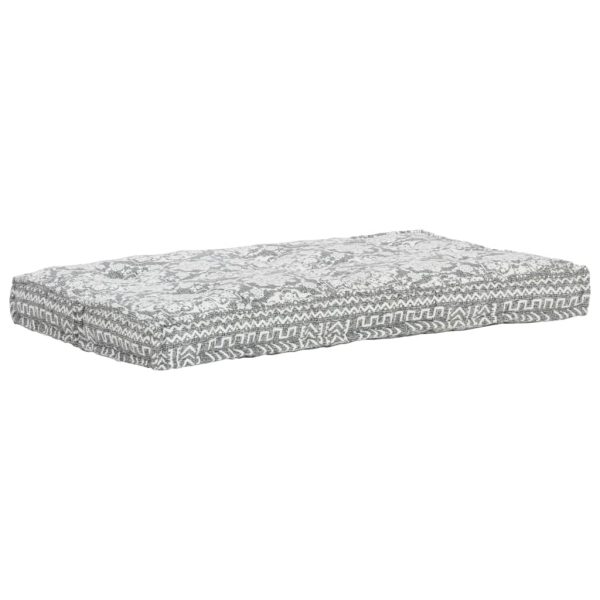 Pallet Sofa Cushion Light Grey Fabric Patchwork