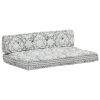 Pallet Sofa Cushion Light Grey Fabric Patchwork