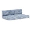 Pallet Sofa Cushion Indigo Fabric Patchwork