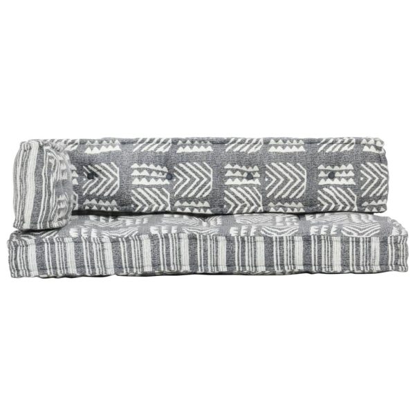 Pallet Sofa Cushion Grey Fabric Patchwork