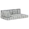 Pallet Sofa Cushion Grey Fabric Patchwork