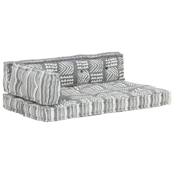 Pallet Sofa Cushion Grey Fabric Patchwork