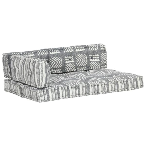 Pallet Sofa Cushion Grey Fabric Patchwork