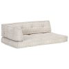 Pallet Sofa Cushion Light Brown Fabric Patchwork