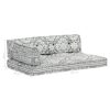 Pallet Sofa Cushion Light Grey Fabric Patchwork