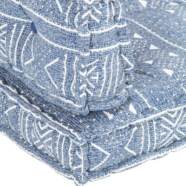 Pallet Sofa Cushion Indigo Fabric Patchwork
