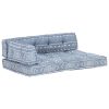 Pallet Sofa Cushion Indigo Fabric Patchwork