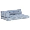 Pallet Sofa Cushion Indigo Fabric Patchwork
