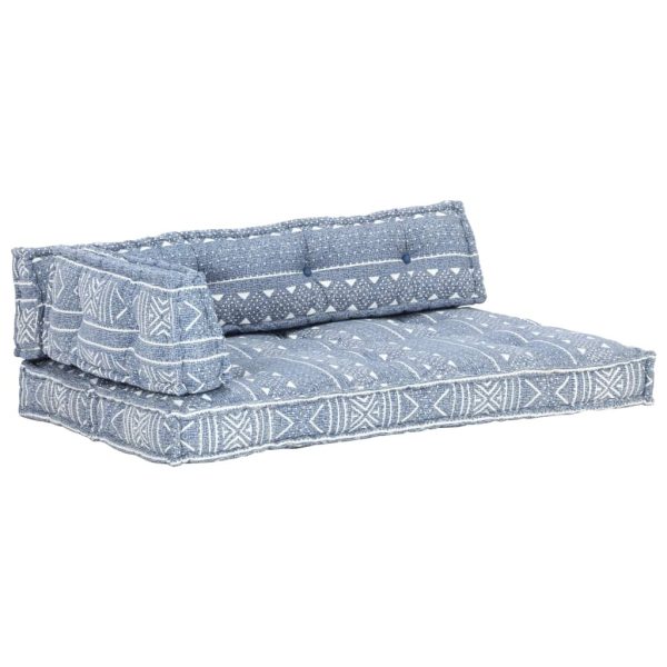 Pallet Sofa Cushion Indigo Fabric Patchwork