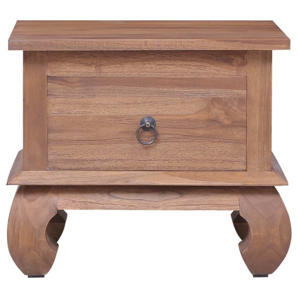 Brookline Bedside Cabinet 45x35x40 cm Solid Teak Wood