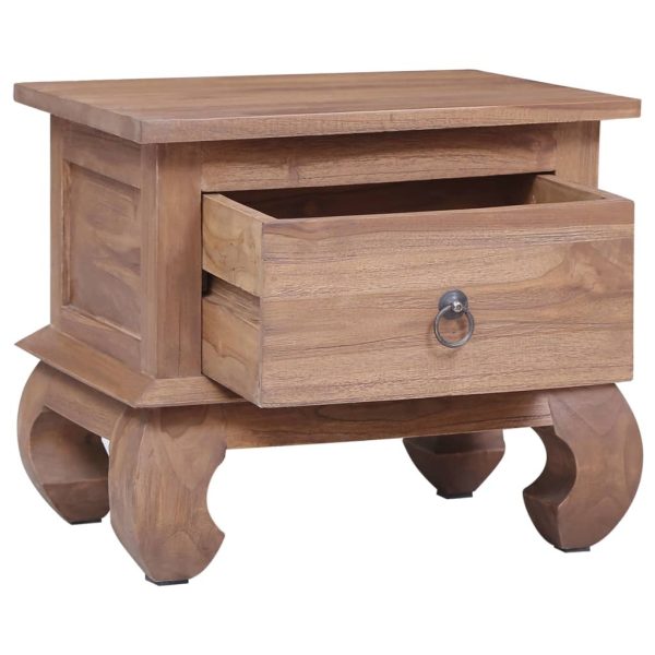 Brookline Bedside Cabinet 45x35x40 cm Solid Teak Wood