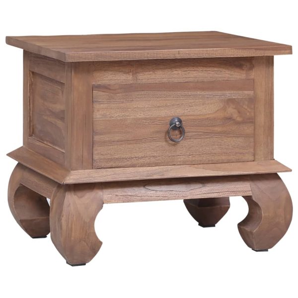 Brookline Bedside Cabinet 45x35x40 cm Solid Teak Wood