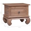 Brookline Bedside Cabinet 45x35x40 cm Solid Teak Wood