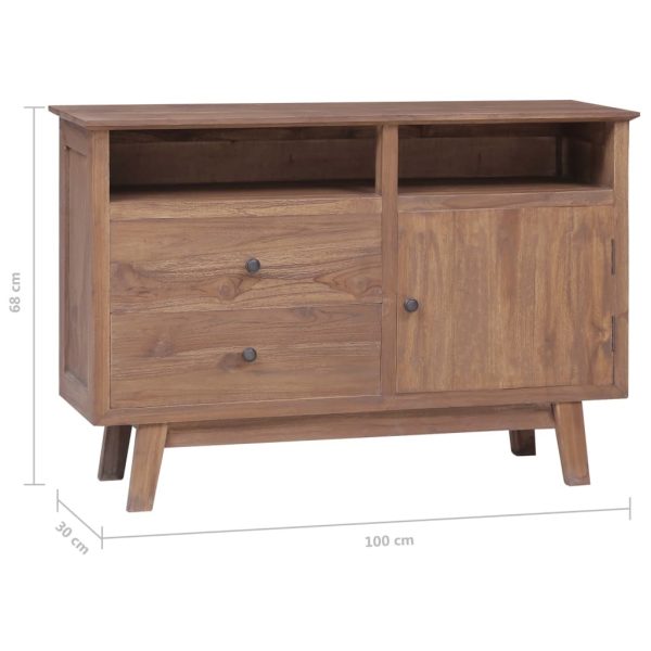 Sideboard 100x30x68 cm Solid Teak Wood