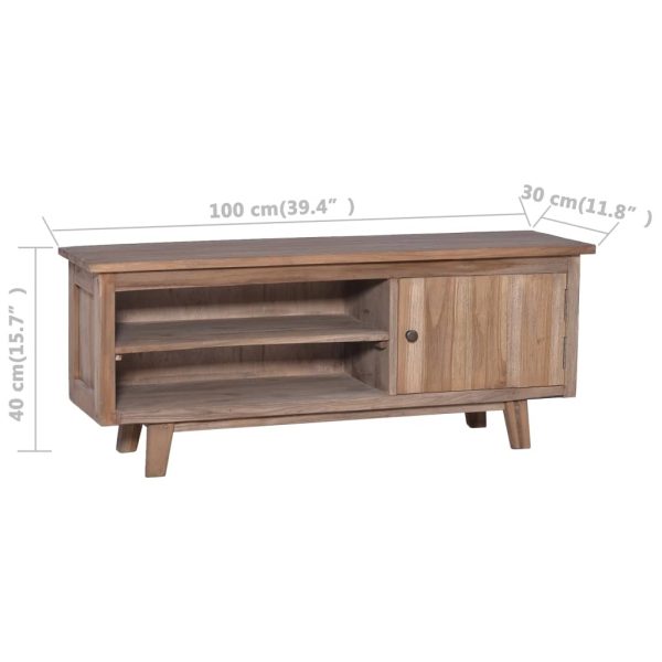 Wanaka TV Cabinet 100x30x40 cm Solid Teak Wood