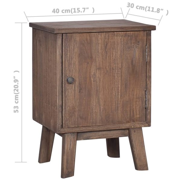 Canaveral Bedside Cabinet 40x30x53 cm Solid Teak Wood