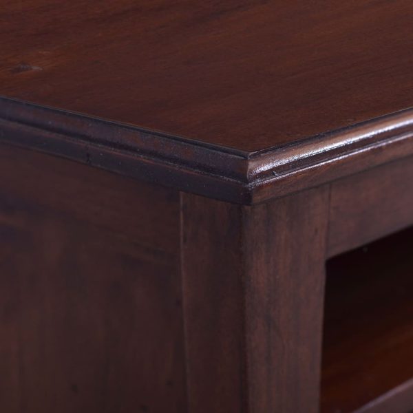 Moses TV Cabinet Classical Brown 100x30x45 cm Solid Mahogany Wood