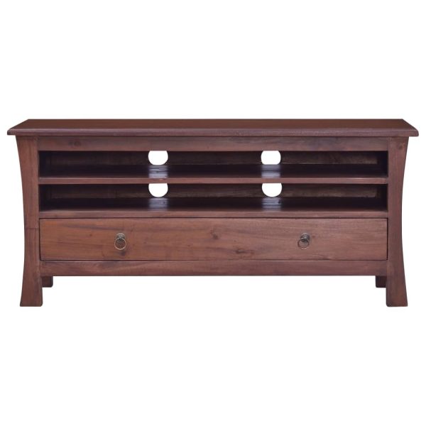 Moses TV Cabinet Classical Brown 100x30x45 cm Solid Mahogany Wood