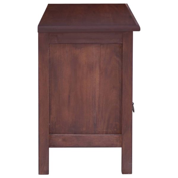 Moses TV Cabinet Classical Brown 100x30x45 cm Solid Mahogany Wood
