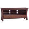 Moses TV Cabinet Classical Brown 100x30x45 cm Solid Mahogany Wood