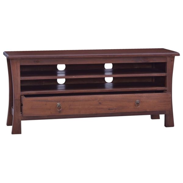Moses TV Cabinet Classical Brown 100x30x45 cm Solid Mahogany Wood