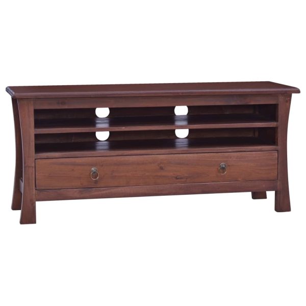 Moses TV Cabinet Classical Brown 100x30x45 cm Solid Mahogany Wood