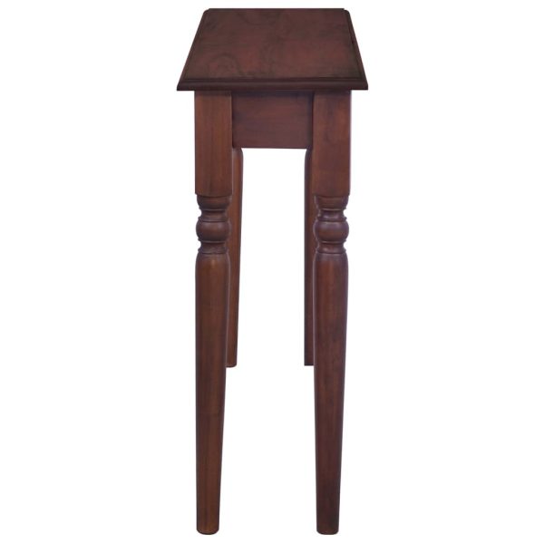 Console Table Classical Brown 120 cm Solid Mahogany Wood