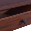 Console Table Classical Brown 120 cm Solid Mahogany Wood