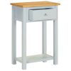 End Table 50x32x75 cm Solid Oak Wood