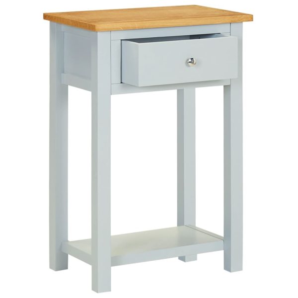 End Table 50x32x75 cm Solid Oak Wood