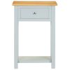 End Table 50x32x75 cm Solid Oak Wood