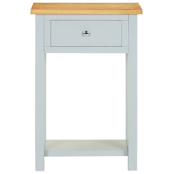 End Table 50x32x75 cm Solid Oak Wood
