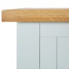 End Table 50x32x75 cm Solid Oak Wood