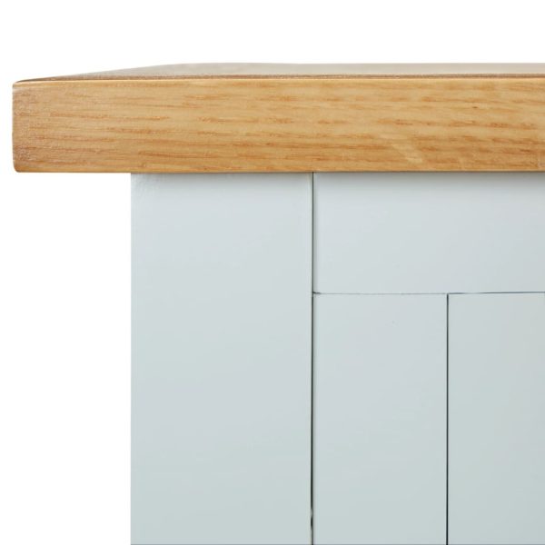 End Table 50x32x75 cm Solid Oak Wood