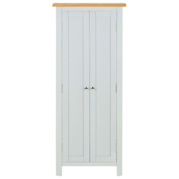 Media Storage Cabinet 50x22x122 cm Solid Oak Wood