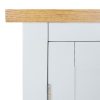 Media Storage Cabinet 50x22x122 cm Solid Oak Wood