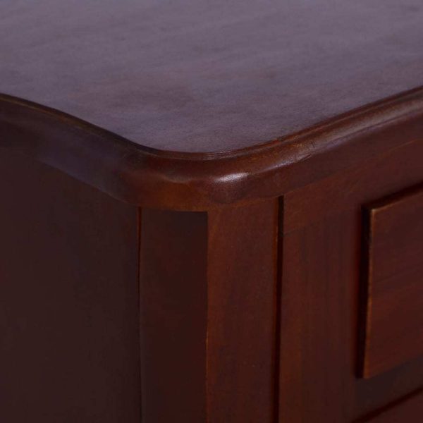 Cullercoats Bedside Cabinet Classical Brown 60x30x60 cm Solid Mahogany Wood
