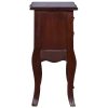 Cullercoats Bedside Cabinet Classical Brown 60x30x60 cm Solid Mahogany Wood