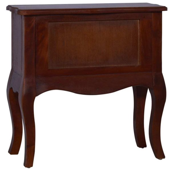 Cullercoats Bedside Cabinet Classical Brown 60x30x60 cm Solid Mahogany Wood